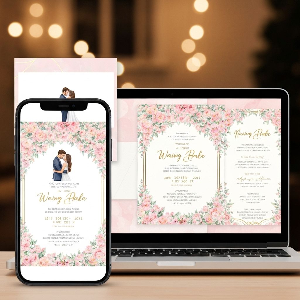 Digital invitation preview on devices